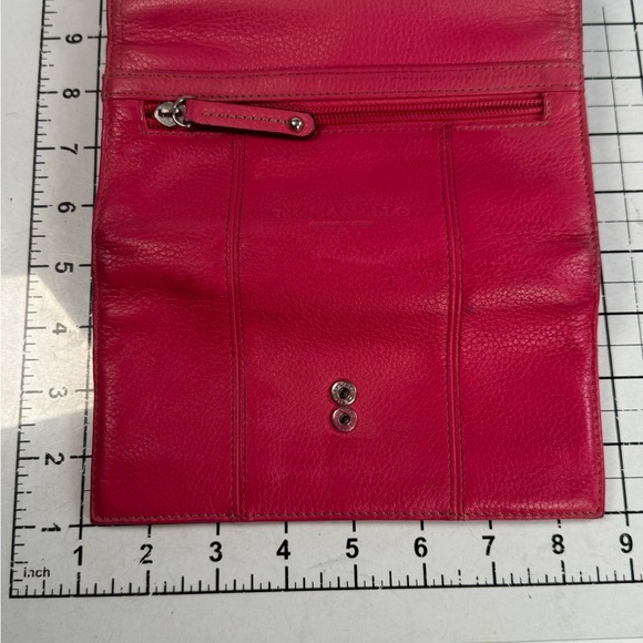 Tignanello Pink tri fold long Leather Wallet - Picture 8 of 11